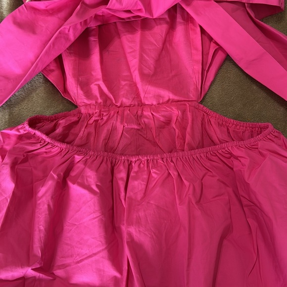 HYACINTH House From Tuckernuck NWT Pink Ruffle Sleeve Tie Back Bow Dress - Picture 7 of 15